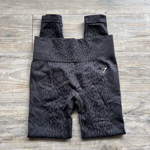 Gymshark Leggings Small Adapt Animal Seamless Gray Black Athleisure Workout